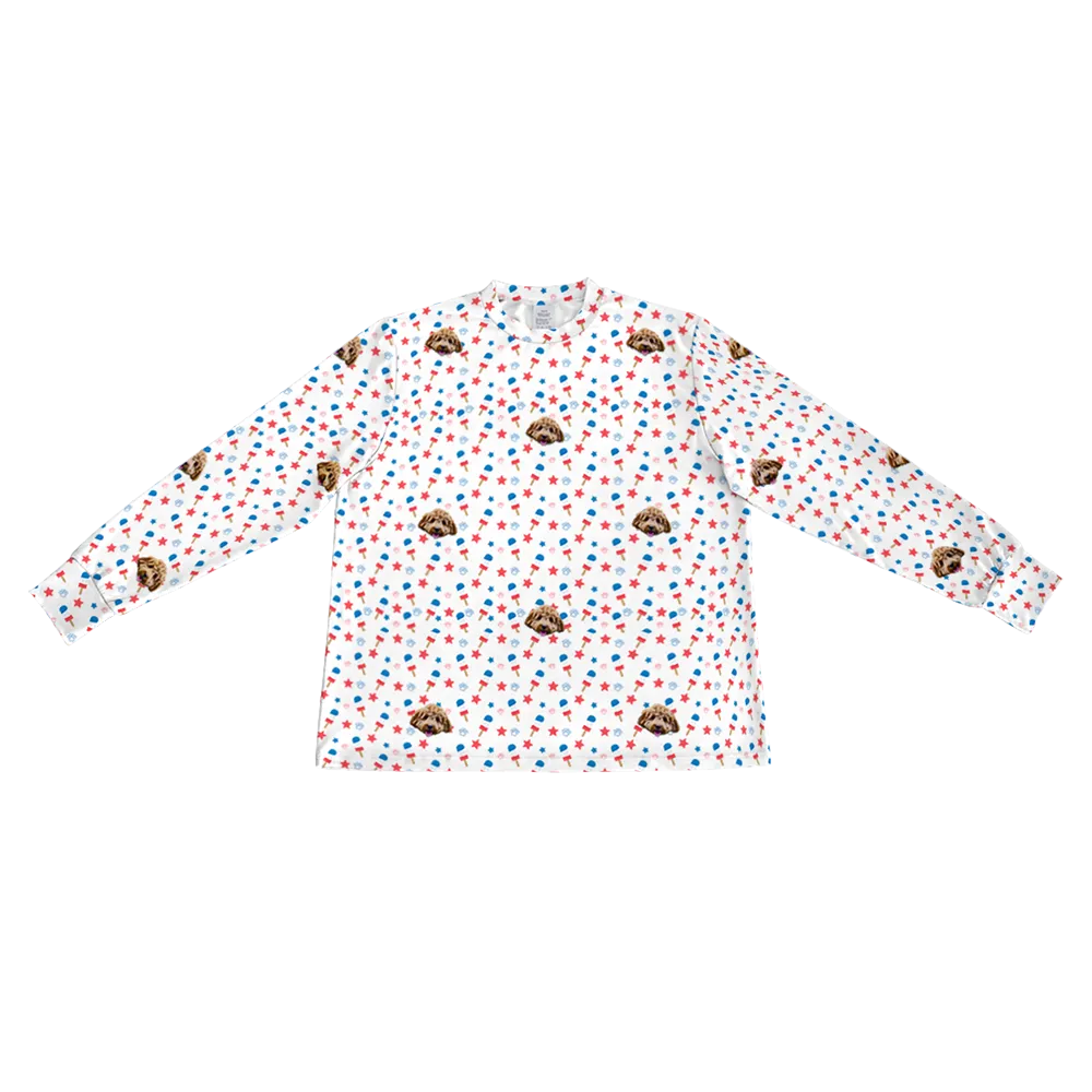 Kids Custom Pet Face Jogger Pajamas