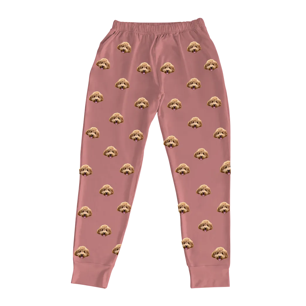 Kids Custom Pet Face Jogger Pajamas