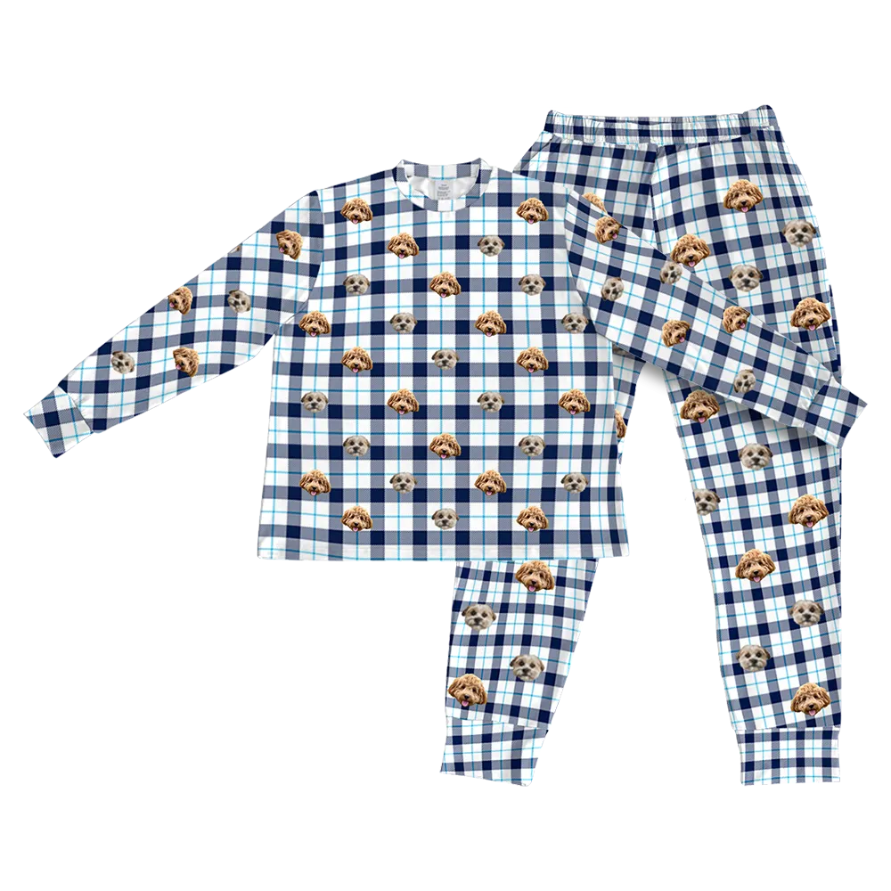 Kids Custom Pet Face Jogger Pajamas