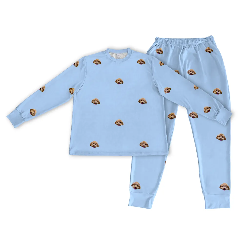 Kids Custom Pet Face Jogger Pajamas