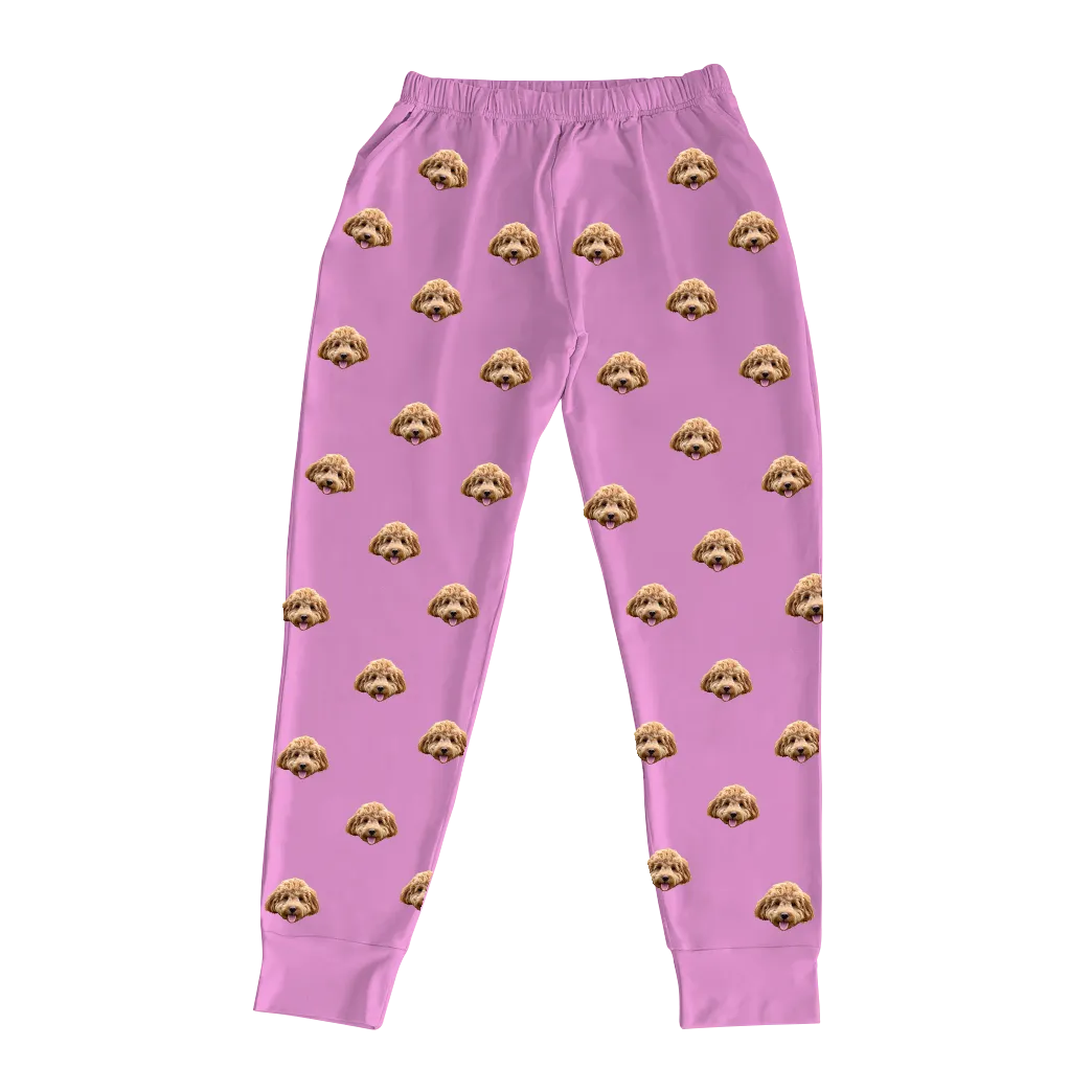Kids Custom Pet Face Jogger Pajamas