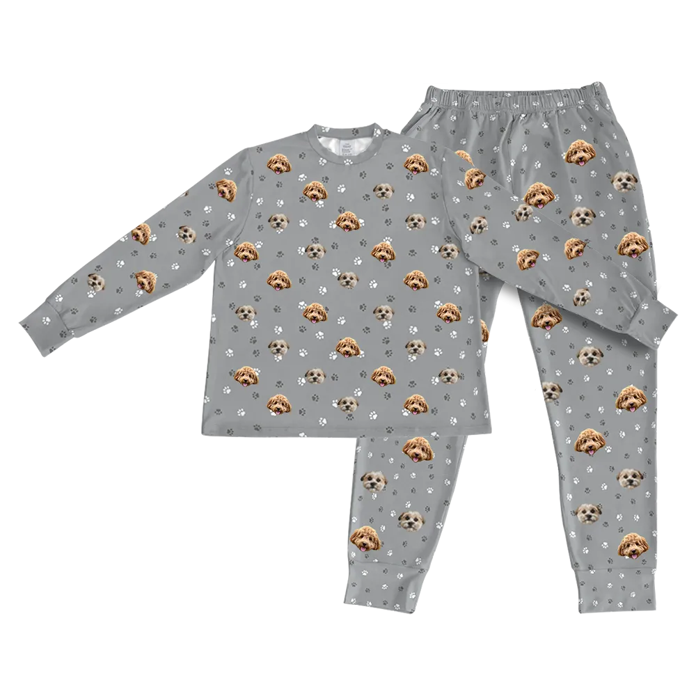 Kids Custom Pet Face Jogger Pajamas