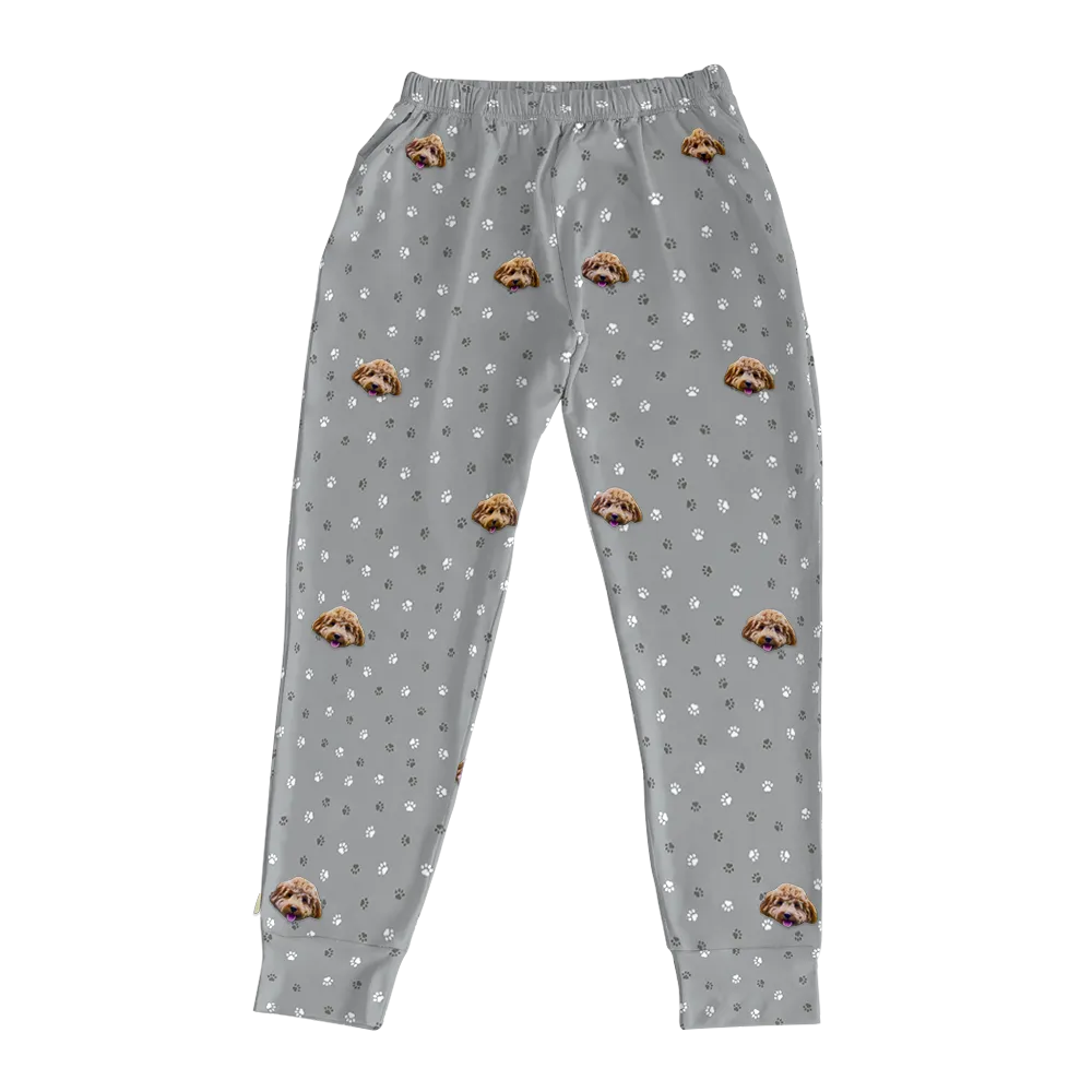 Kids Custom Pet Face Jogger Pajamas