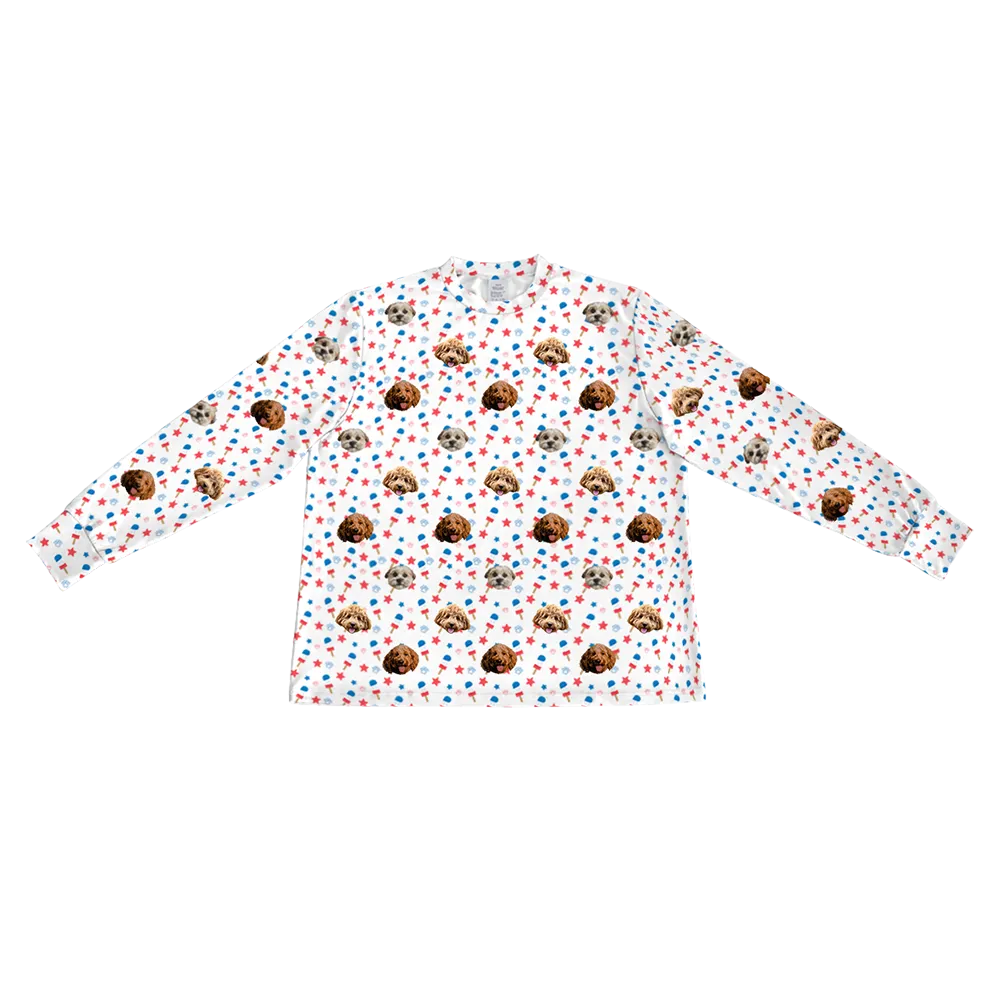 Kids Custom Pet Face Jogger Pajamas