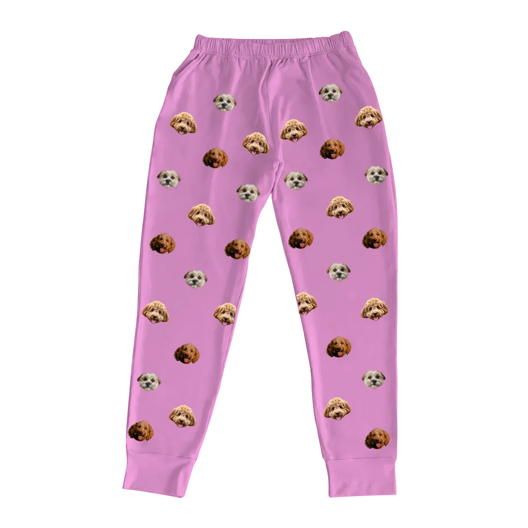Kids Custom Pet Face Jogger Pajamas