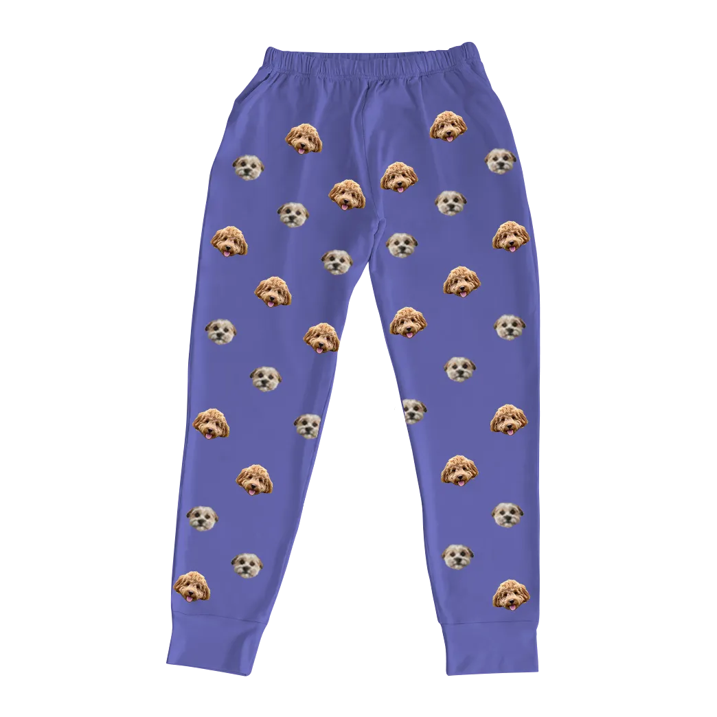 Kids Custom Pet Face Jogger Pajamas
