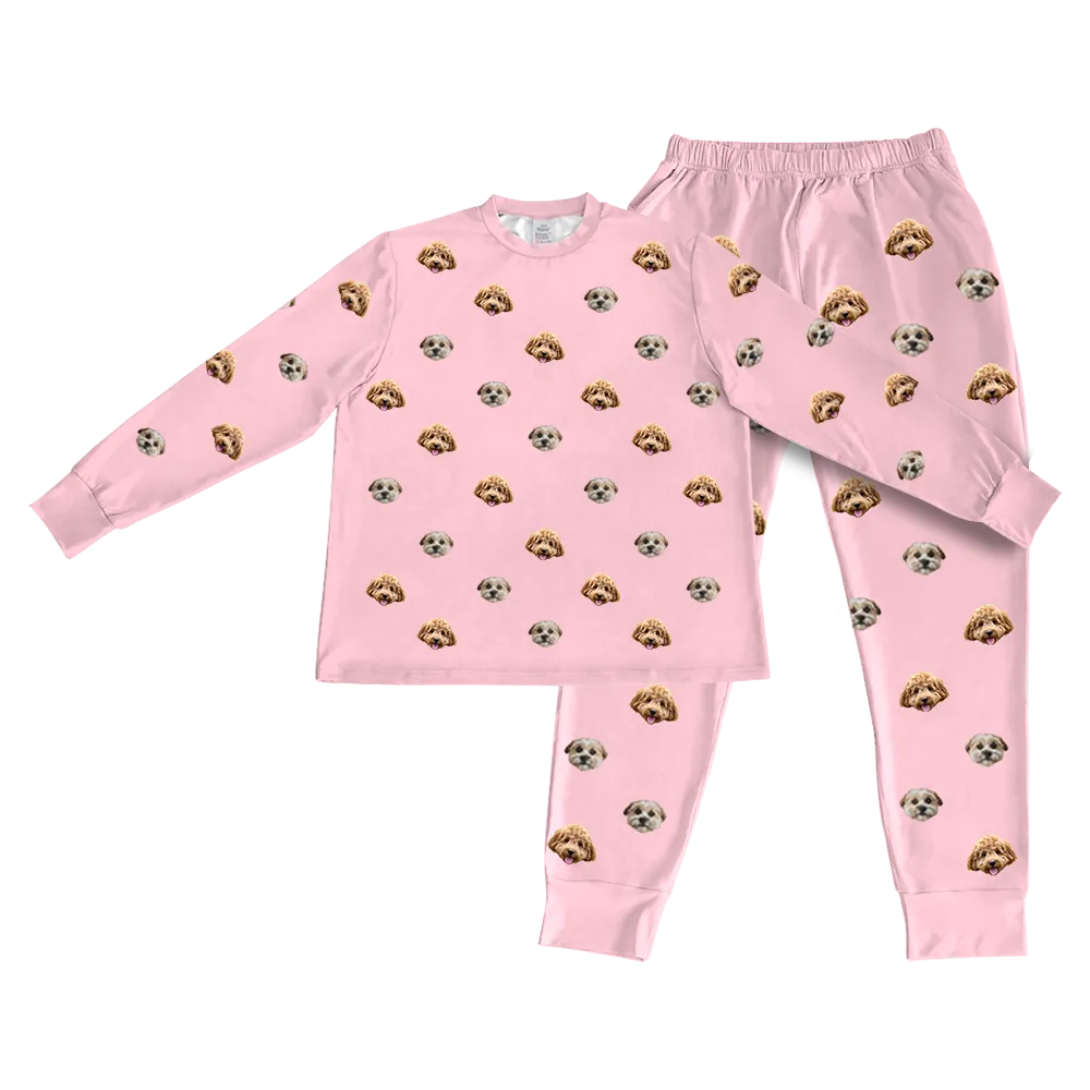 Kids Custom Pet Face Jogger Pajamas