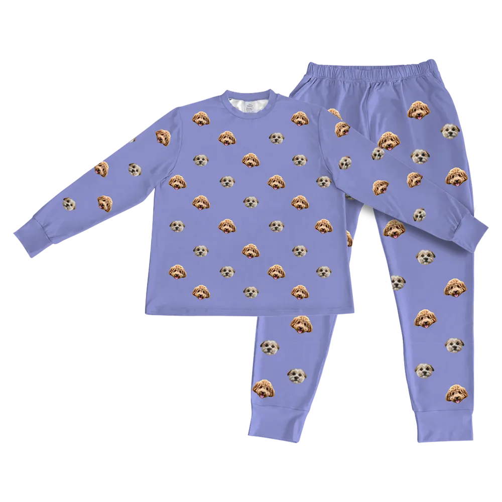 Kids Custom Pet Face Jogger Pajamas
