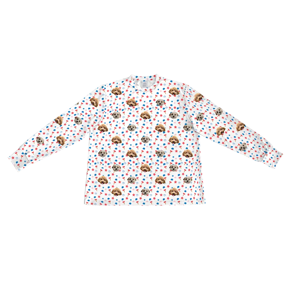 Kids Custom Pet Face Jogger Pajamas