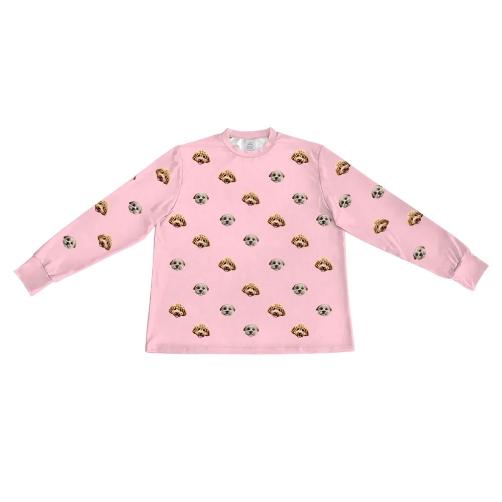 Kids Custom Pet Face Jogger Pajamas