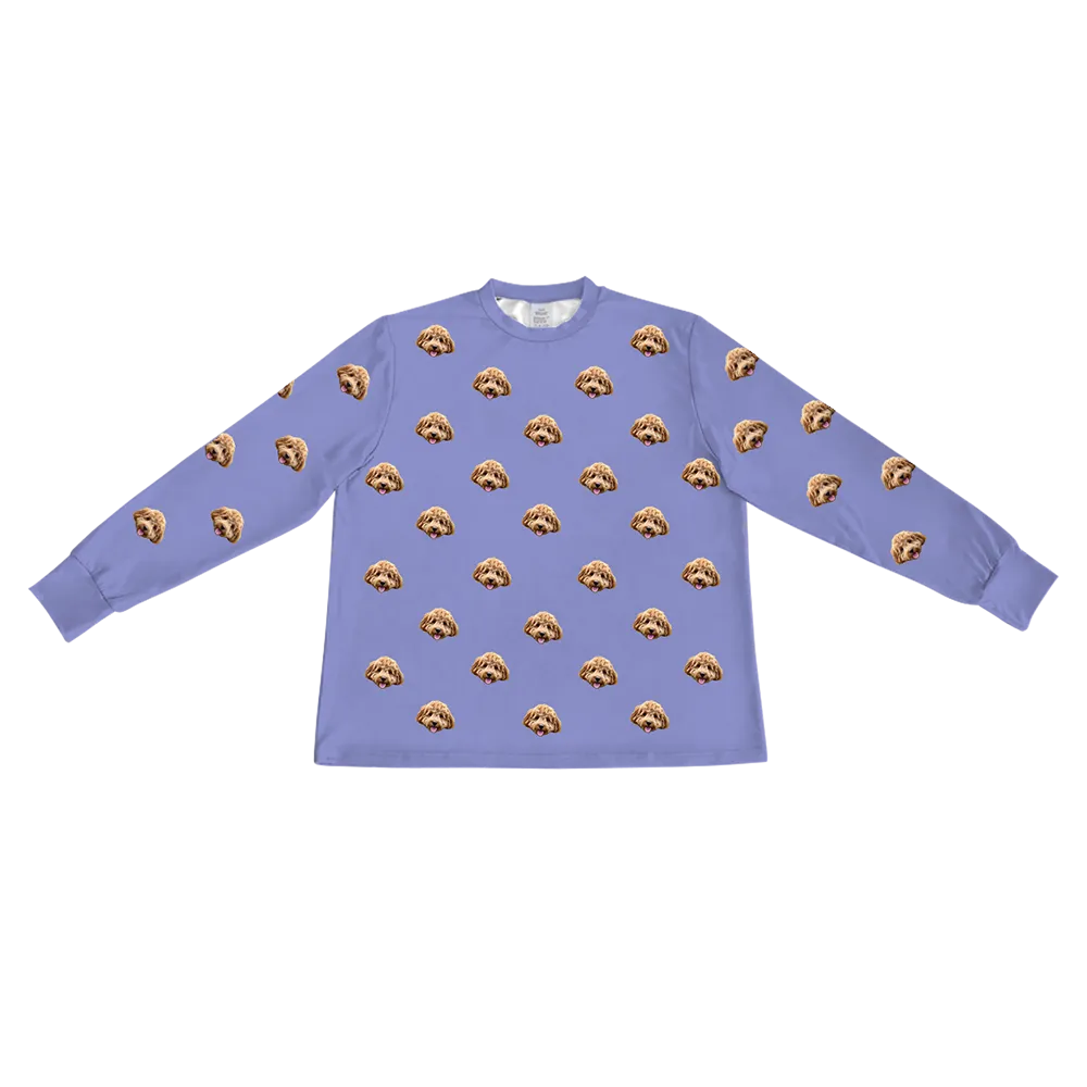 Kids Custom Pet Face Jogger Pajamas