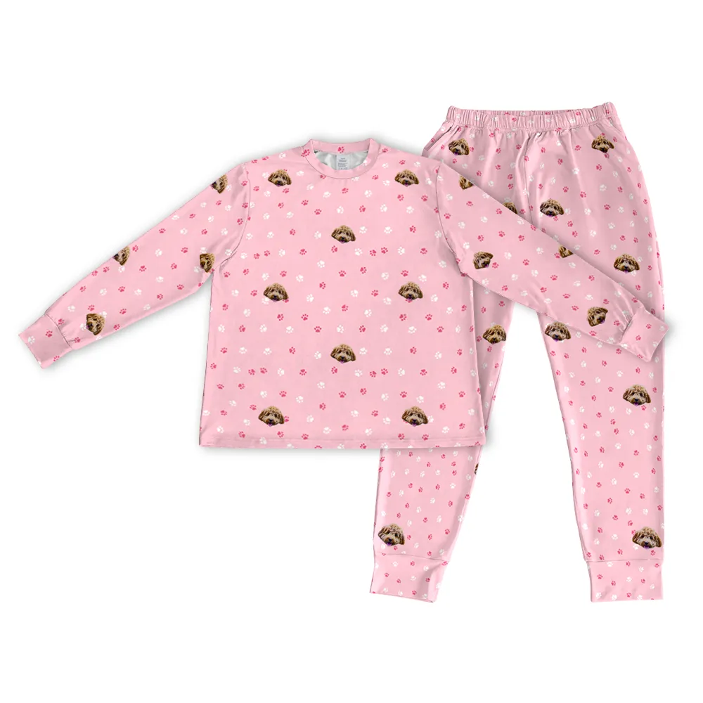 Kids Custom Pet Face Jogger Pajamas