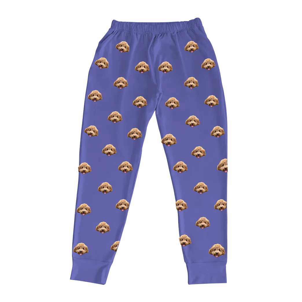 Kids Custom Pet Face Jogger Pajamas