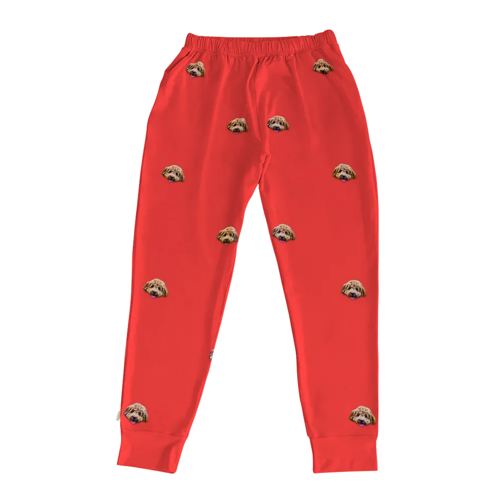 Kids Custom Pet Face Jogger Pajamas