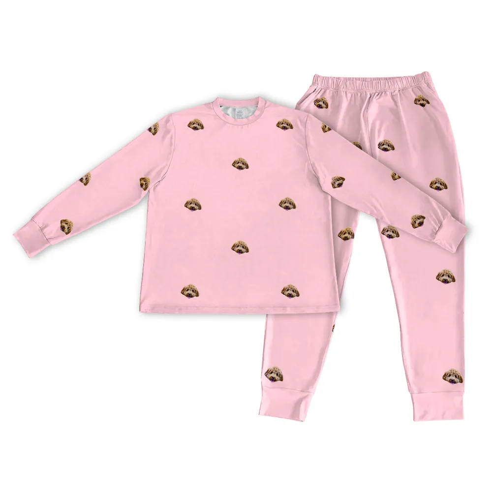 Kids Custom Pet Face Jogger Pajamas