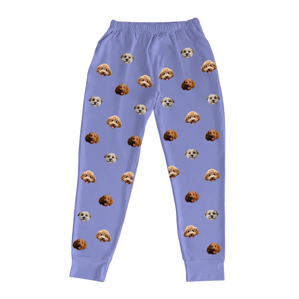 Kids Custom Pet Face Jogger Pajamas
