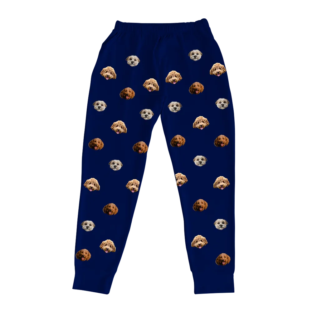 Kids Custom Pet Face Jogger Pajamas