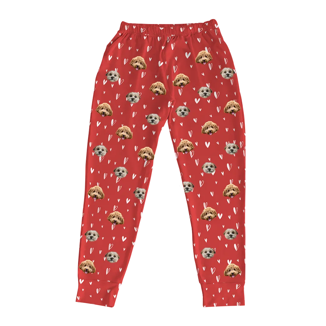 Kids Custom Pet Face Jogger Pajamas