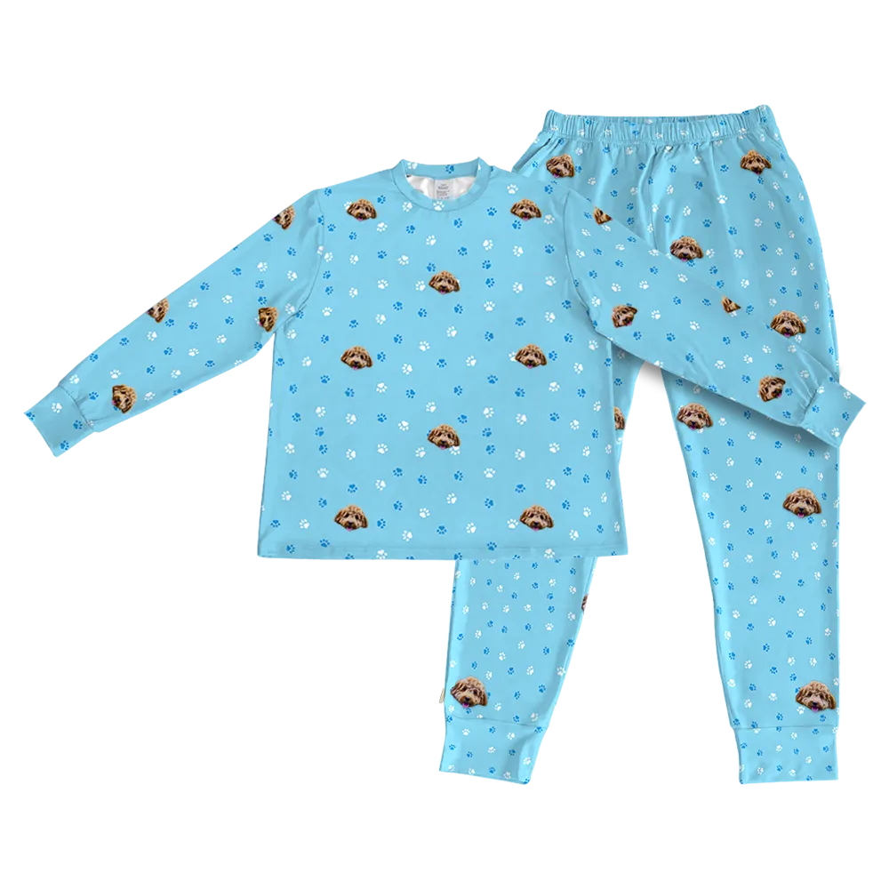 Kids Custom Pet Face Jogger Pajamas