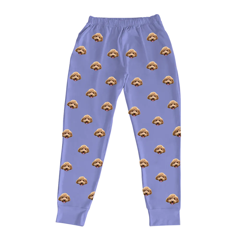 Kids Custom Pet Face Jogger Pajamas