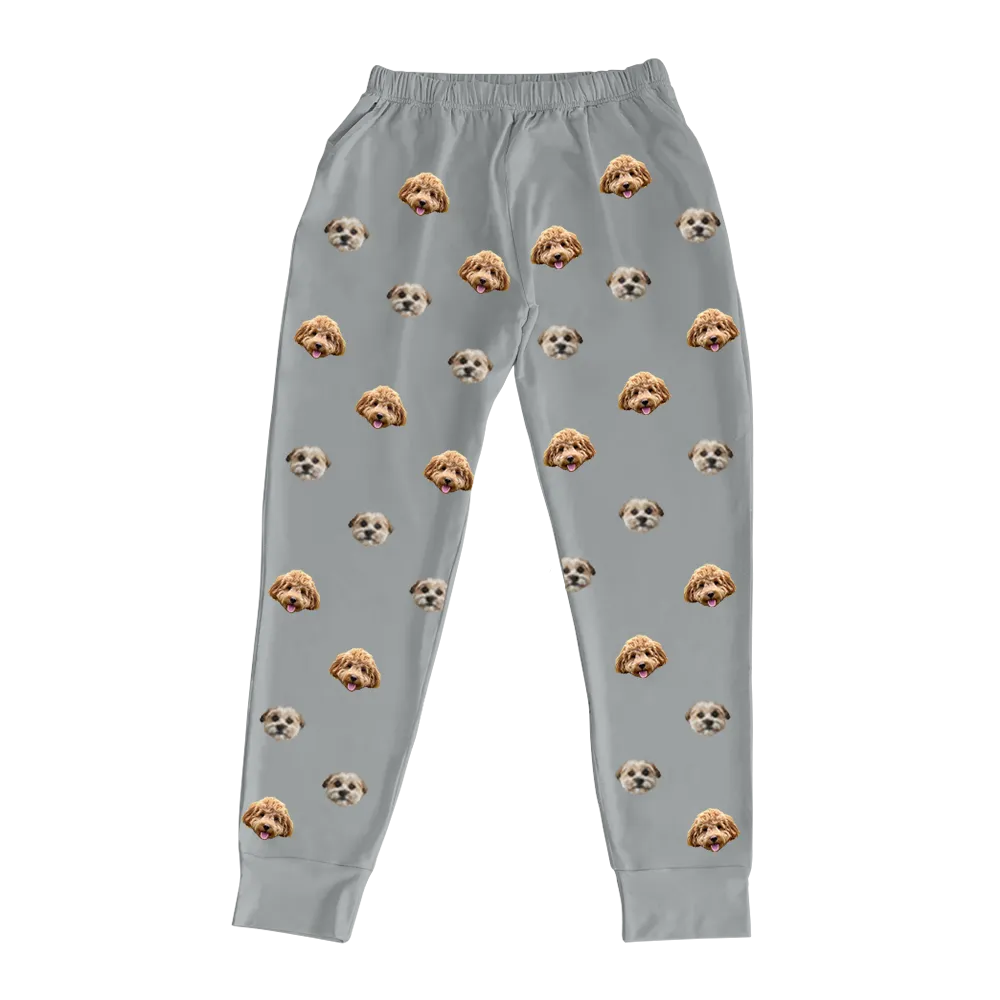 Kids Custom Pet Face Jogger Pajamas
