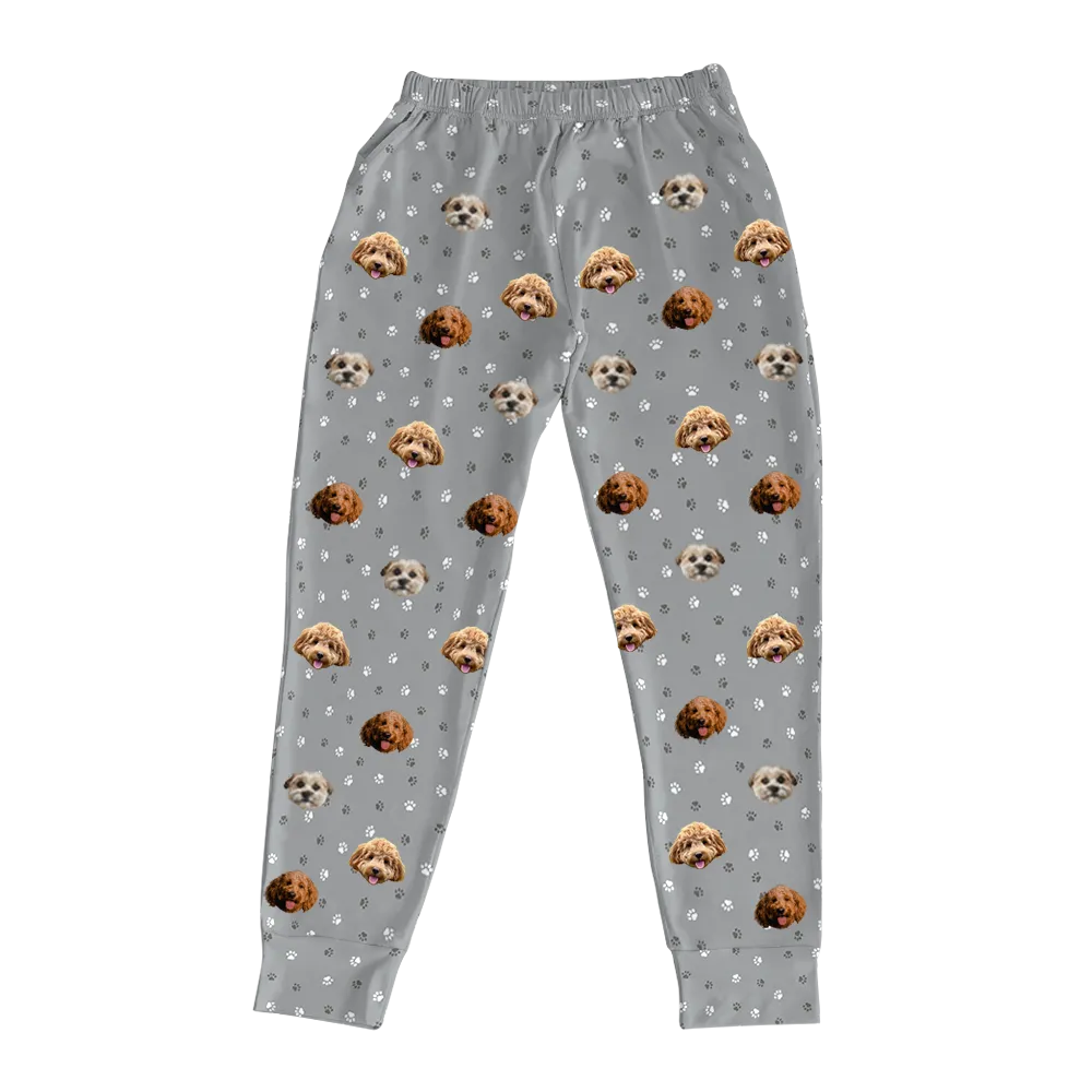 Kids Custom Pet Face Jogger Pajamas