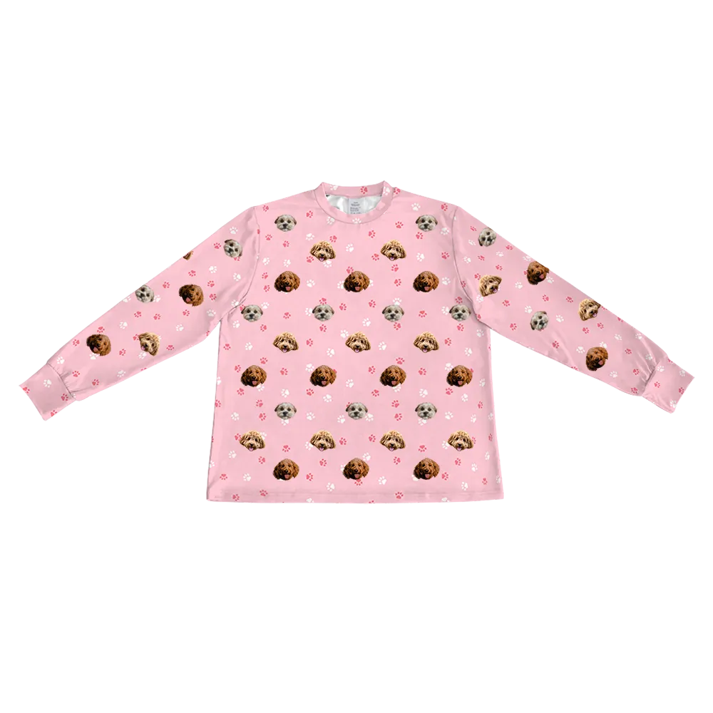 Kids Custom Pet Face Jogger Pajamas