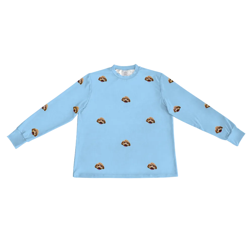 Kids Custom Pet Face Jogger Pajamas