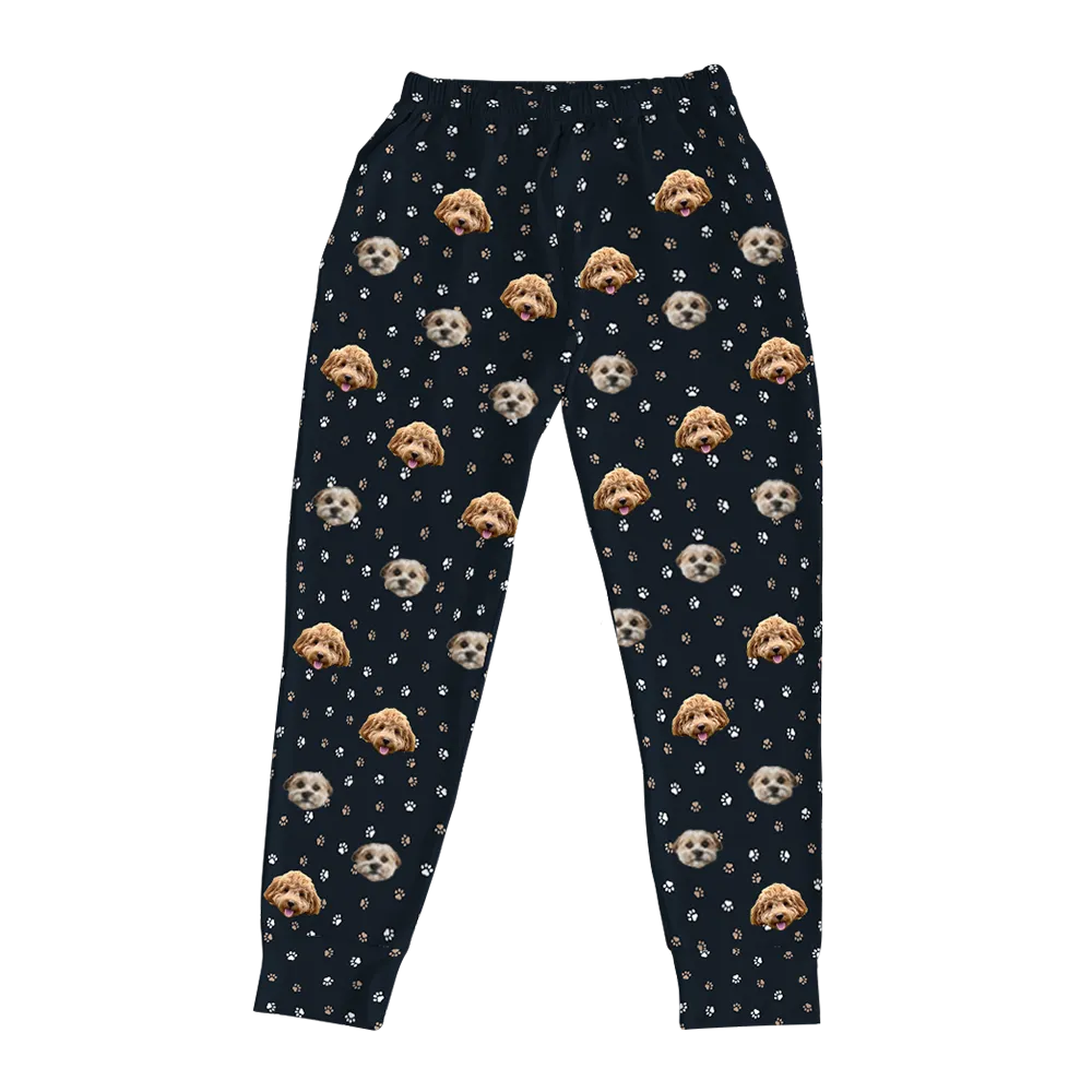 Kids Custom Pet Face Jogger Pajamas