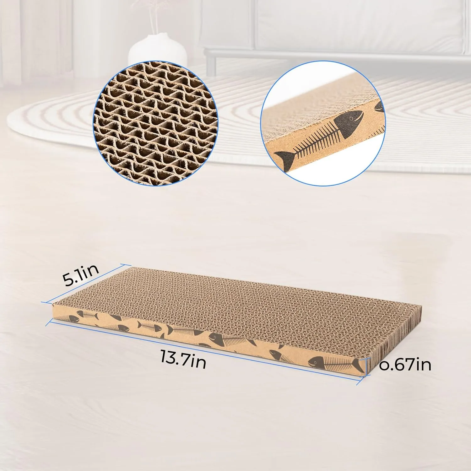 Mini Cat Scratching Board Small Cat Scratcher Cardboard Cat Scratch pad Cat Scratchers for Indoor Cats Cat Cardboard Scratcher Cat Scratching pad (8pcs)