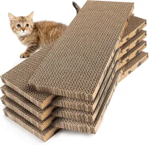 Mini Cat Scratching Board Small Cat Scratcher Cardboard Cat Scratch pad Cat Scratchers for Indoor Cats Cat Cardboard Scratcher Cat Scratching pad (8pcs)