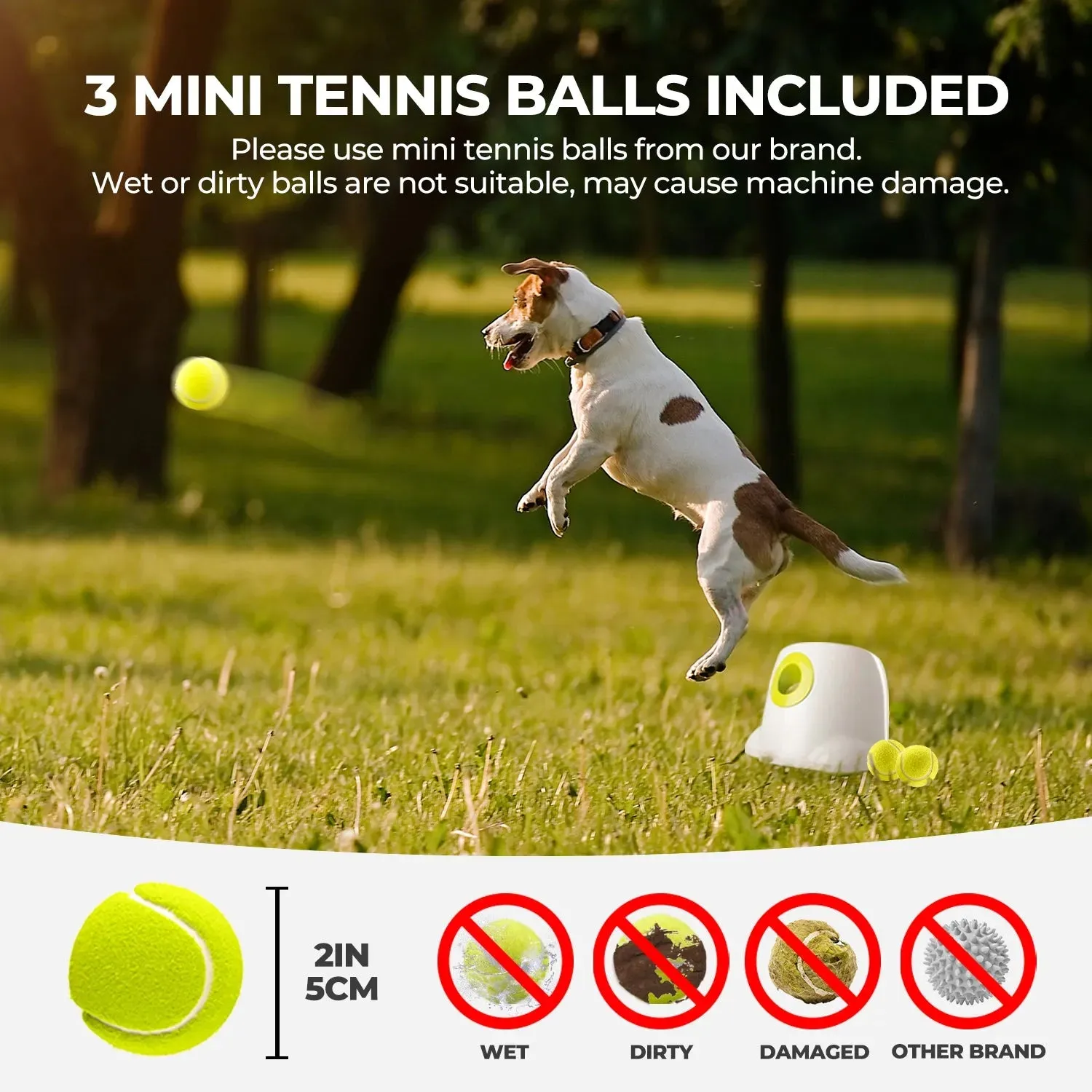 Mini Hyper Fetch Automatic Ball Launcher For Small Dogs