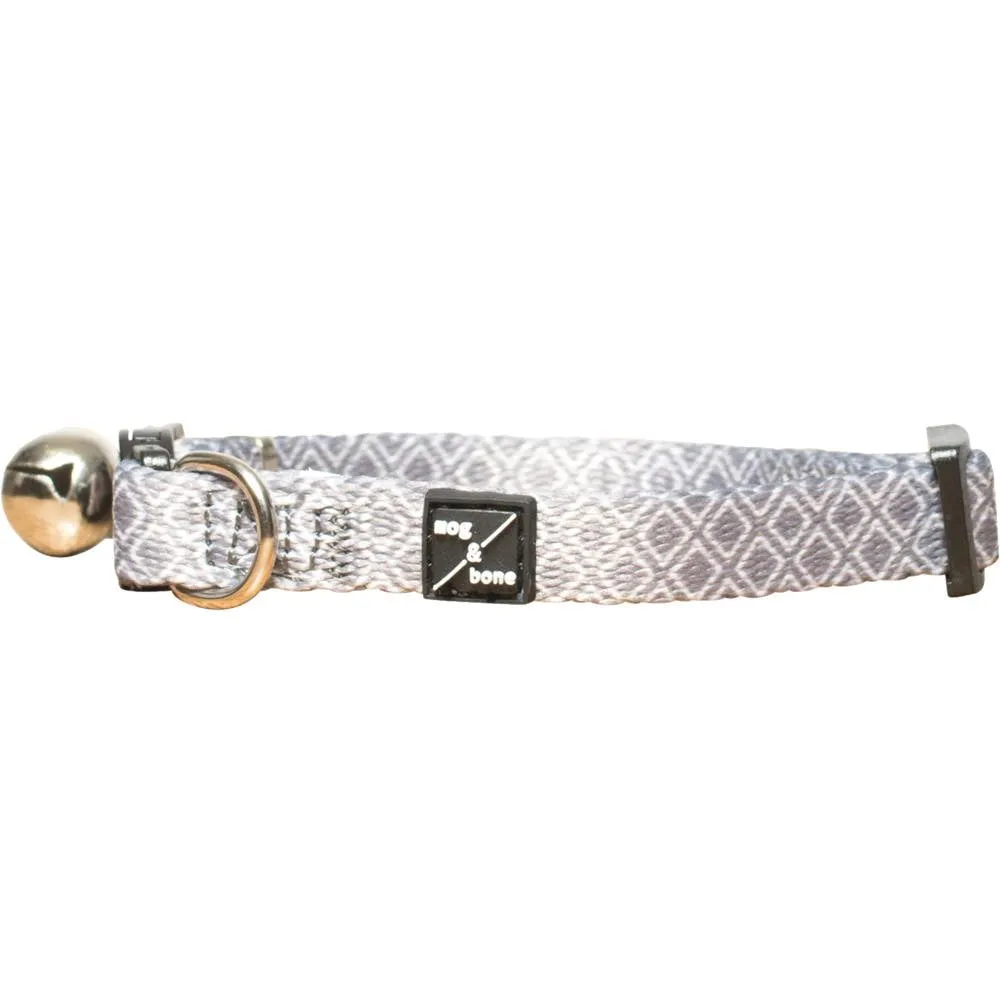 Mog & Bone Cat Collar - Grey Ikat