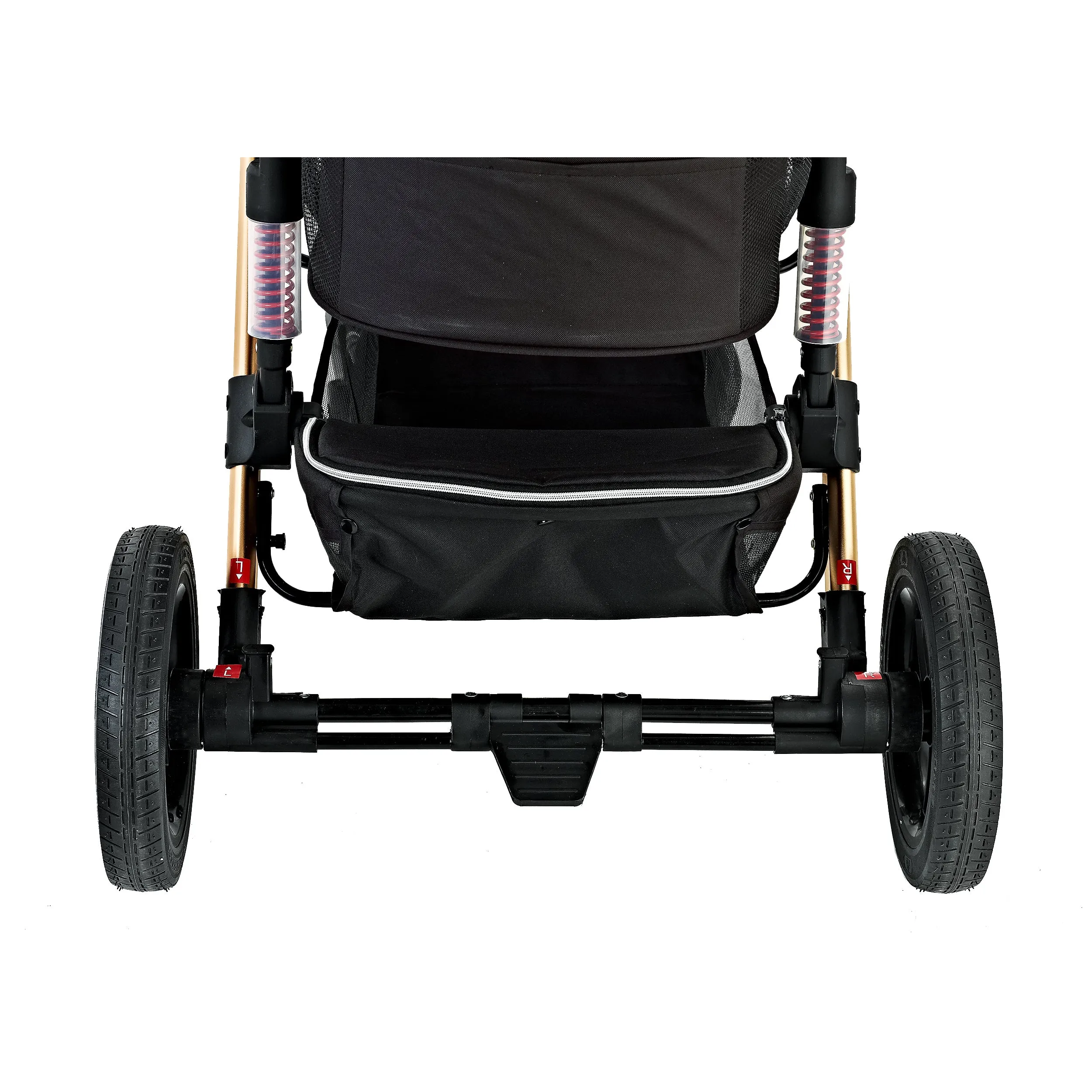 Monza Luxury 3-in-1 Travel Pet Stroller: Ultimate Convenience for Small/Medium Dogs & Cats - Detachable Carrier, Pump-Free Tires, Aluminum Frame!