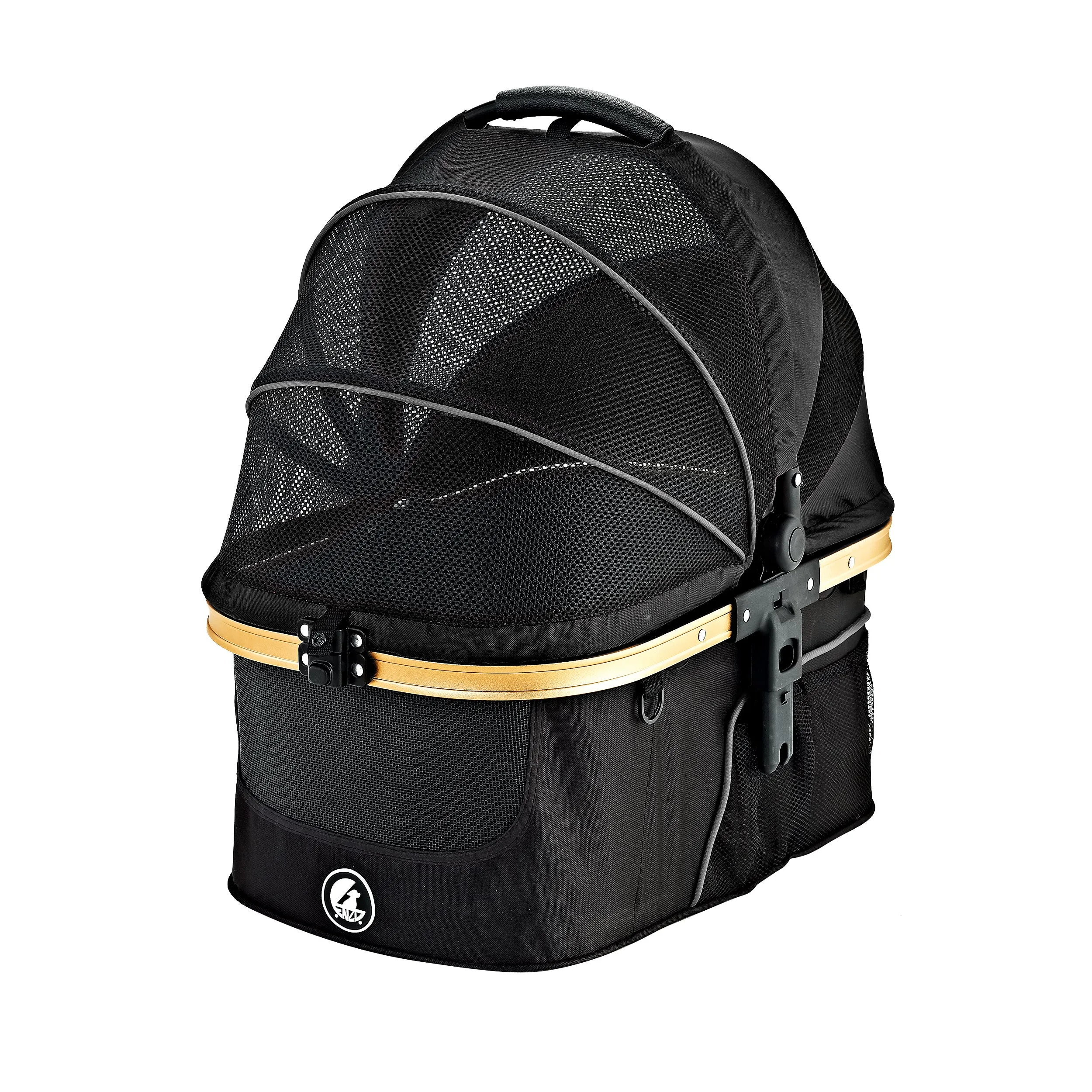 Monza Luxury 3-in-1 Travel Pet Stroller: Ultimate Convenience for Small/Medium Dogs & Cats - Detachable Carrier, Pump-Free Tires, Aluminum Frame!
