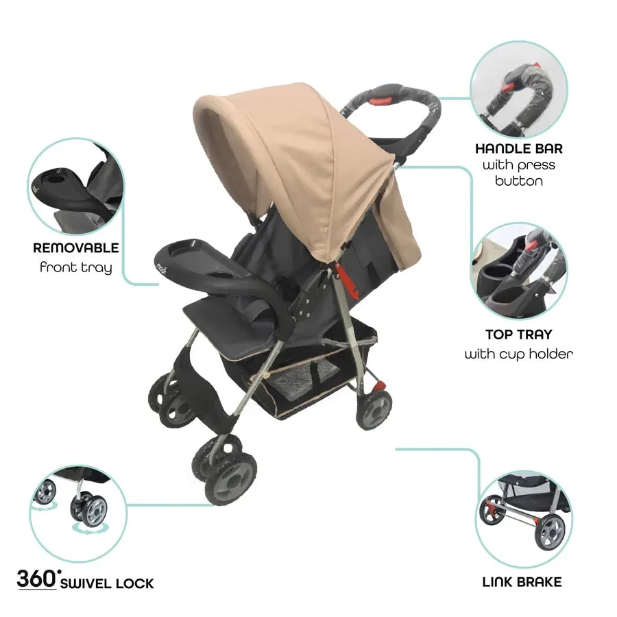 Moon Bezik One Fold Stroller (Biege)