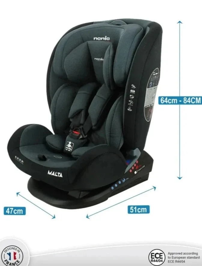 Nania Malta / Grey Black Group 0 /1/2/3 (0-36kg)