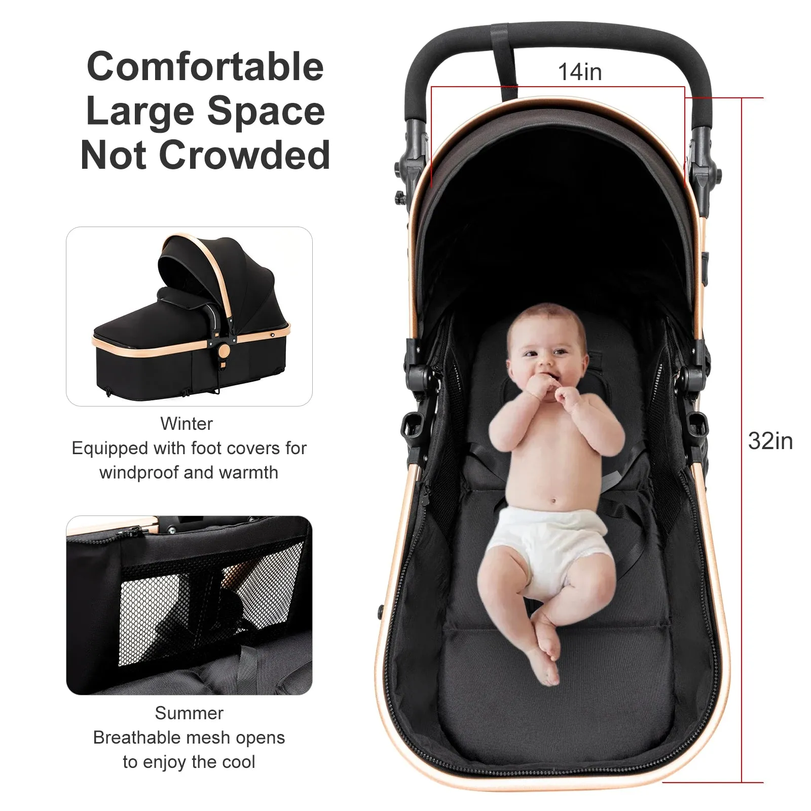 New CozyRide 3-in-1 Baby Stroller