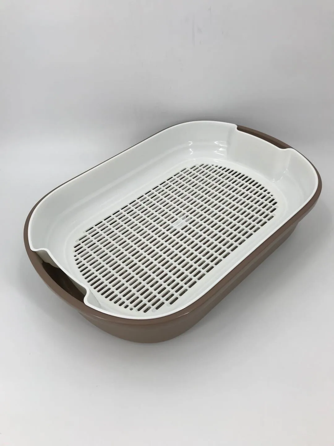 Non-Toxic Portable Cat Litter Box with Scoop, Brown