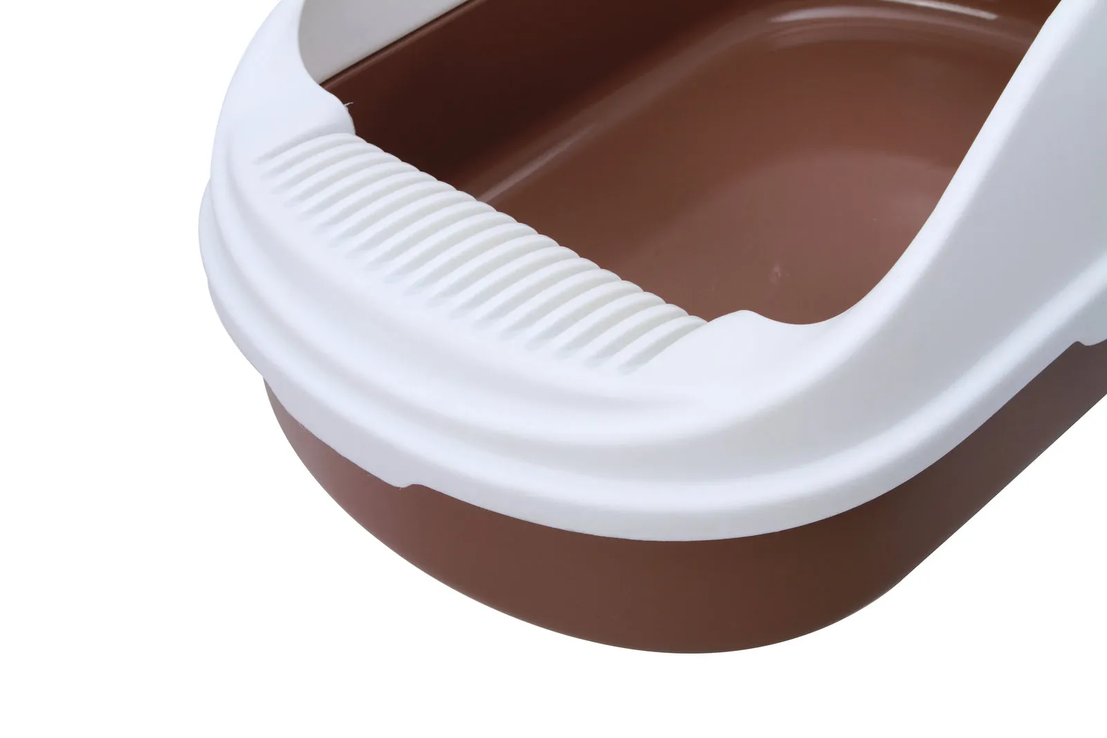 Non-Toxic Portable Cat Litter Box with Scoop, Brown