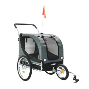 PaWz Pet Stroller Bike Trailer Stroller Foldable Pet Trailer 3-IN-1 Outdoor With Sunroof