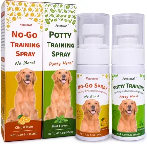 Pet No-Go & Puppy Potty Training Spray - Pet Deterrent Spray for Stop Chewing, Pee Here Corrector Spray for Dogs and Cats, 1.69 Fl Oz/50ml Kit