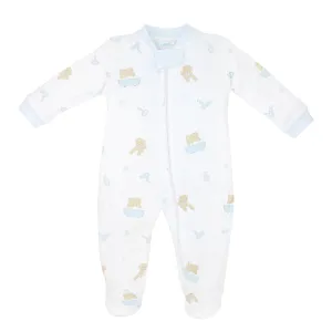 Pet Spa Printed Zipper Footie |  Baby Boy