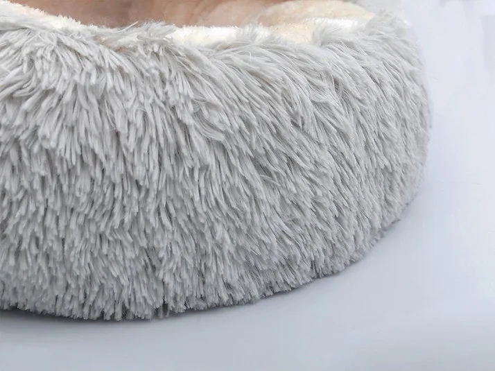 PetPals Group Modern Igloo Shag Fur Pet Bed with Hood