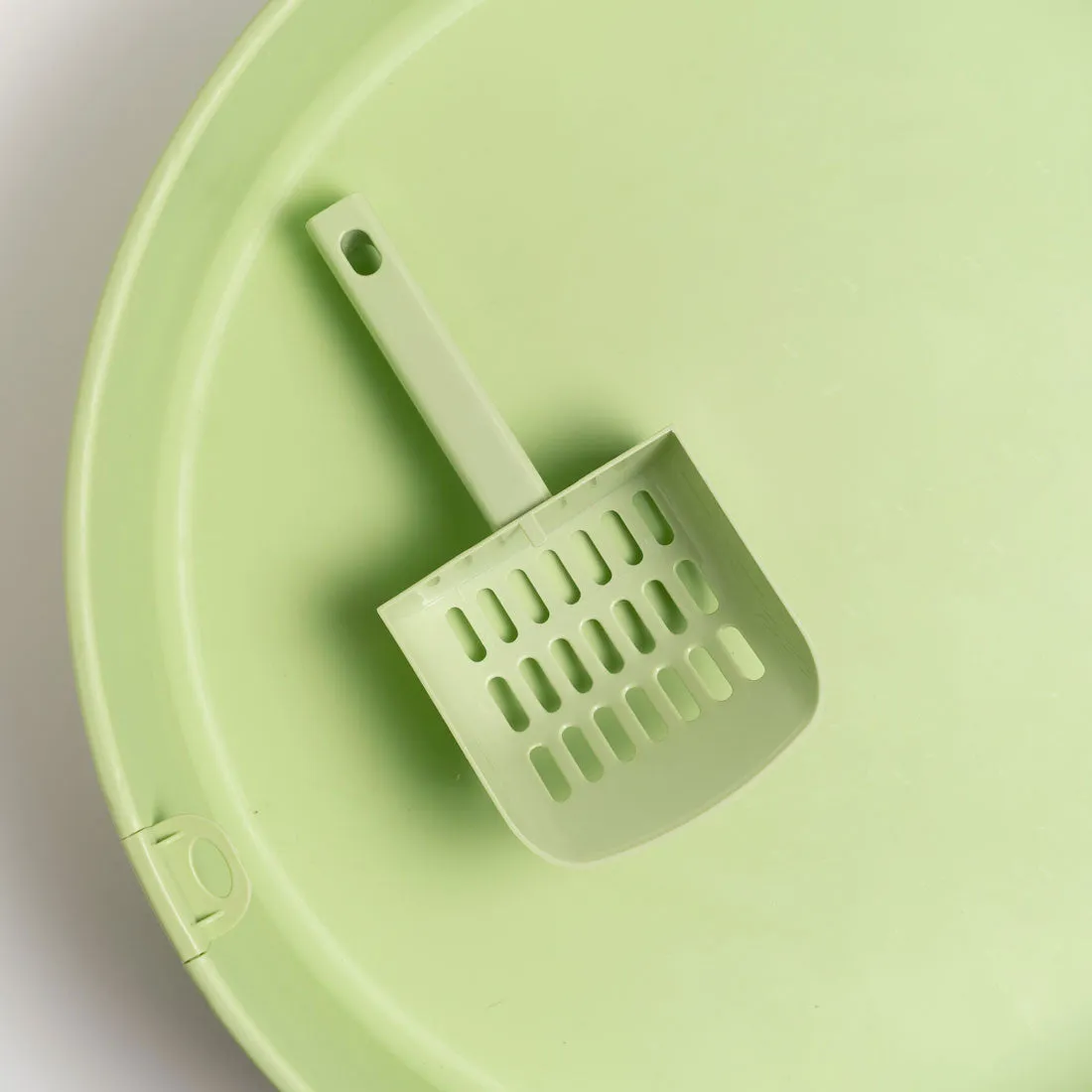 Pidan Igloo Snow House Portable Hooded Cat Toilet Litter Box Tray House with Scoop - green