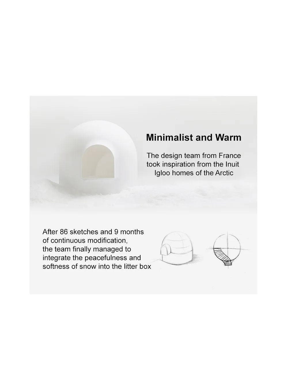 pidan - "Igloo" Cat Litter Box - Include Litter Scoop