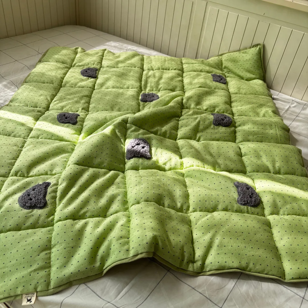 PoochMate Pistachio Green Linen Dog Blanket