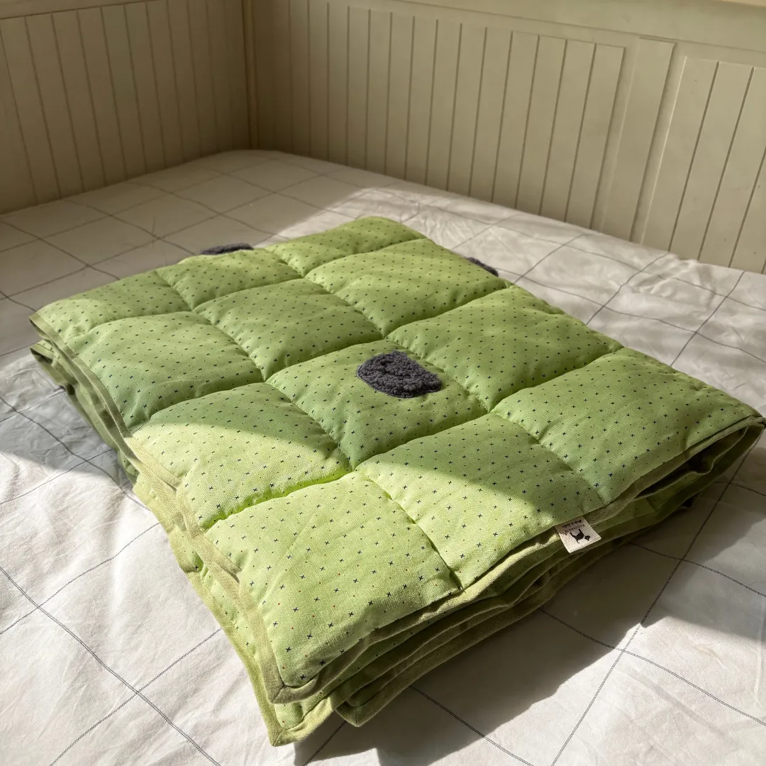 PoochMate Pistachio Green Linen Dog Blanket