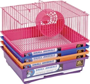 Prevue Hendryx Single Story Hamster/Gerbil Home - Assorted Colors - Multipack - 14" x 11" x 8.75" - Pack of 4
