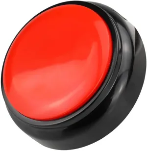 Recordable Button Record Talking Button Dog Buttons for Communication Talking Buttons for Dogs 30 Second Recording Buttons Sound Effect Button Game Buzzer (Red)